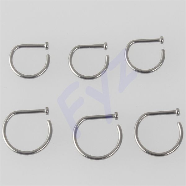 Anéis de botão de sino de umbigo alto polido G23 18g 20g design clipe de nariz parafuso anel piercing jóias corporais 230628
