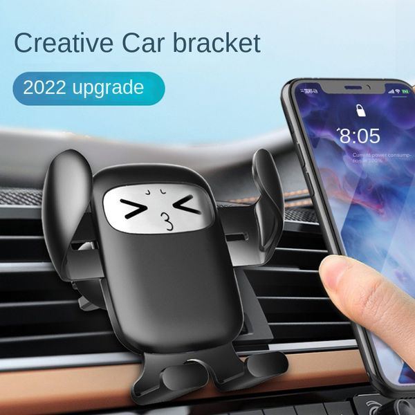 Gravity Car Phone Holder Air Vent Clip Cartoon Mount Mobile Cell Stand Supporto per iPhone 13 12 Pro Max Xiaomi Samsung