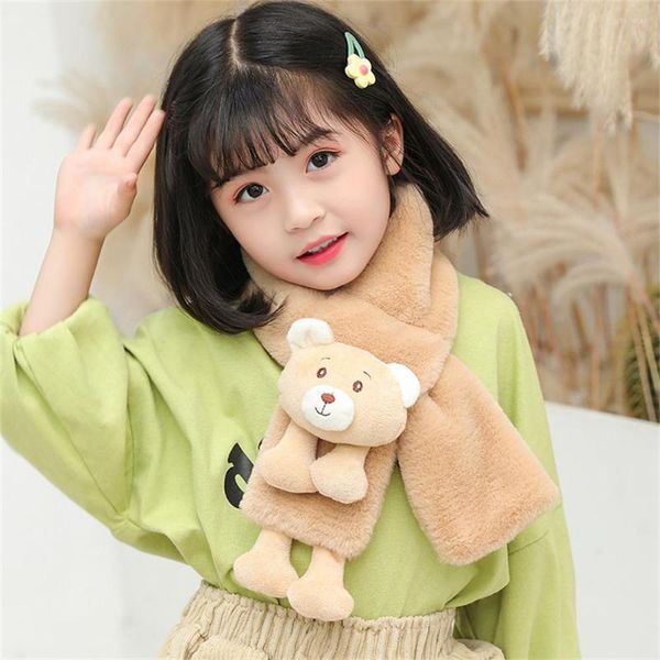 Sciarpe Autunno E Inverno Peluche Genitori Bambini Cute Cartoon Bear Imitazione Pelliccia Baby YM0923