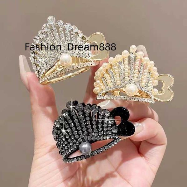 Neue Charm Haarspange voller Strass Krone Metall Krabbenkralle Clip für Frauen Mädchen Hochzeit Haarschmuck