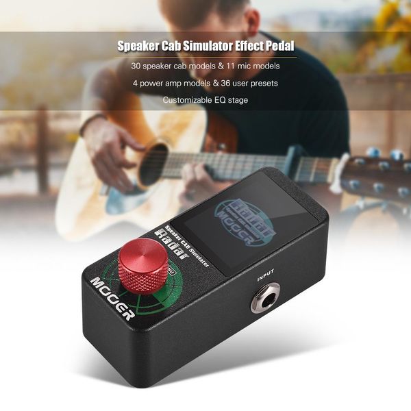 Alto -falantes mooer radar simulador de guitarra de guitarra pedal para efeitos de baixo efetivo de pedal amp simulação 30 eficaz de gabinete de táxi de cáxi