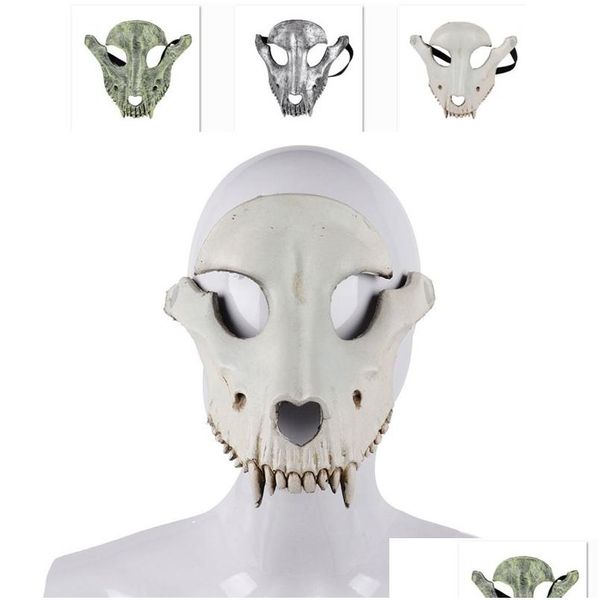 Máscaras de festa Máscara de cabeça de ovelha Halloween Skl Cosplay Horror Para adereços Jk2010Xb Drop Delivery Home Garden Festive Supplies Dh93O
