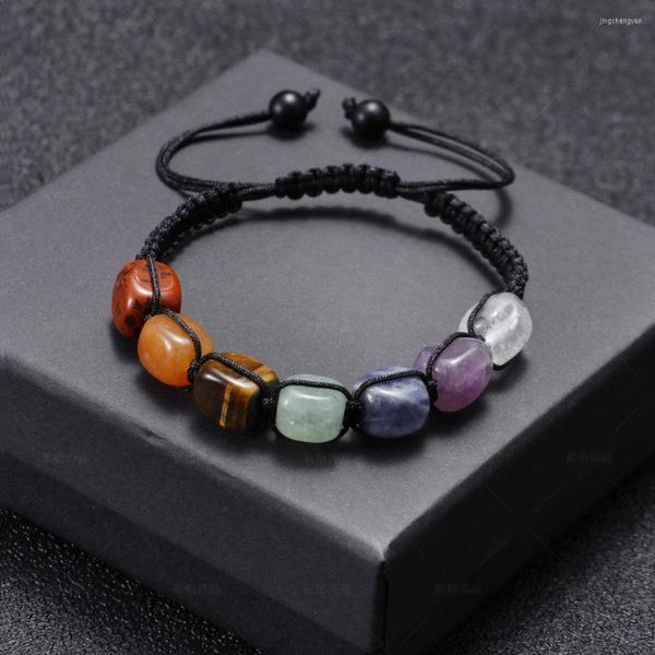 Bracciale ZG Bracciale con perline in pietra naturale intrecciata a mano Bracciale con topazio occhio di tigre lavorato a maglia Agata colorata per donna Uomo Moda cristallo