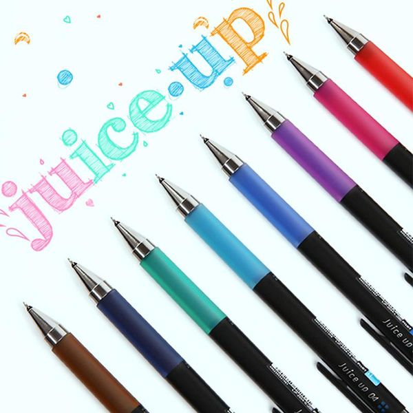 Canetas 6pcs Piloto Gel Pen suco Up 0,4 mm regular/ metálico/ pastel cor mais suave tinta estudante escrevia Arte Design LJP20S4