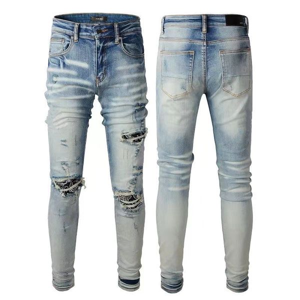 Streetwear casual Black Slim Fit Jeans Men Autumn Masculina Letter Jeans Pants Trendy Dance Club Skinny S Toursers N5