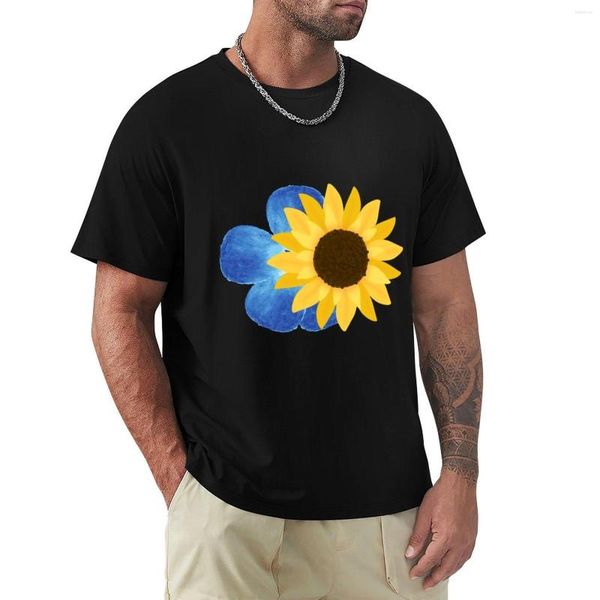 Regatas masculinas Forget Me Not And Sunflower T-Shirt Anime Clothes Edition T Shirt Custom Shirts Custom Design Your Own Mens Funny