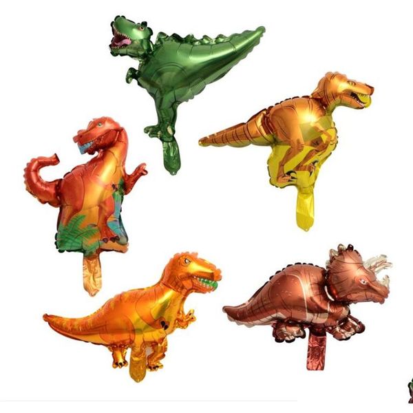 Diğer Olay Parti Şenlikli 4D Yürüyüş Dinozor Balon Folyo Balonlar Erkek Hayvan Çocuk Doğum Günü Jurassic Dünya Dekor Dr Dh21S Malzemeleri