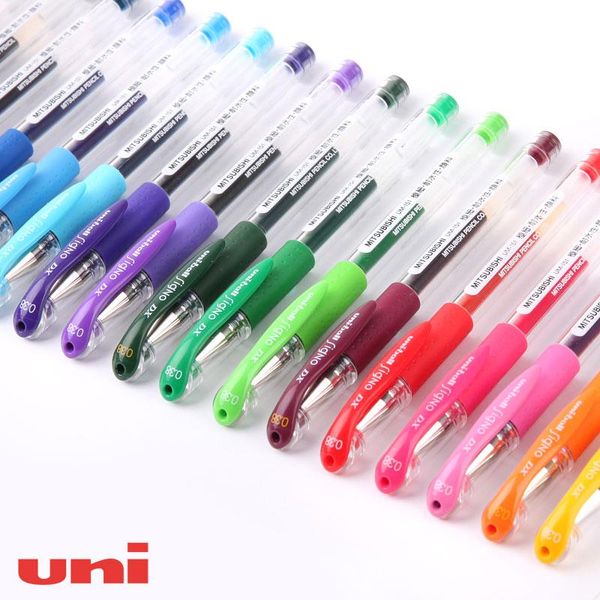 Pens 20pcs Japan UNI Ball Signolo UM151 0,38 mm Bullet Point colorato Gel Inchiostro Penne Firma Business Office Student School Supplies