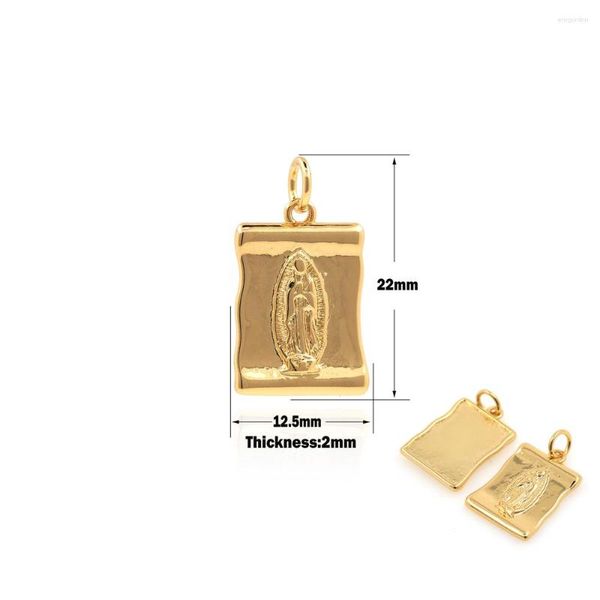 Charms Moda Klasik Yüksek Kaliteli Metal Namaz Kolye Erkekler Ve Kadınlar Altın kaplama Katolik Meryem Ana Madalyası Takı Hediye