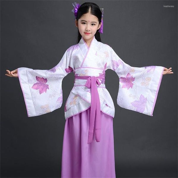 Bühnenkleidung Hanfu Mädchen im chinesischen Stil Traditionelle Kleider Kinder Fee Antikes Kostüm Kinder Cosplay Volkstanz