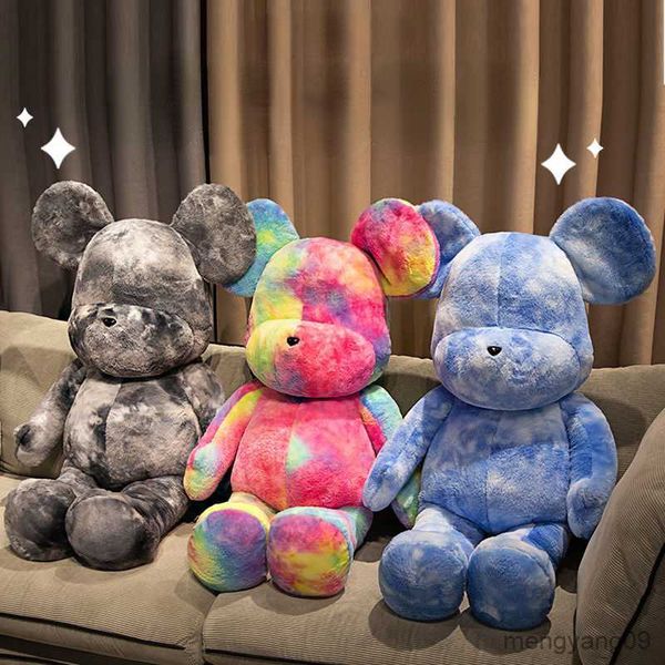 Cuscino / Decorativo 60CM Bearbricks Big Size Lovely Violence Bear Doll Peluche Gigante Brickbear Bear Farcito Bambino Carino Regalo R230629