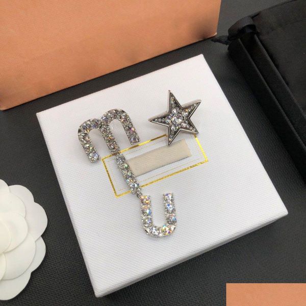 Женские серьги-гвоздики с жемчугом Бантом Micro-Set Diamond High-End French Tassels Designer Models Lolita Style Drop Delivery Jewelry Dhak6