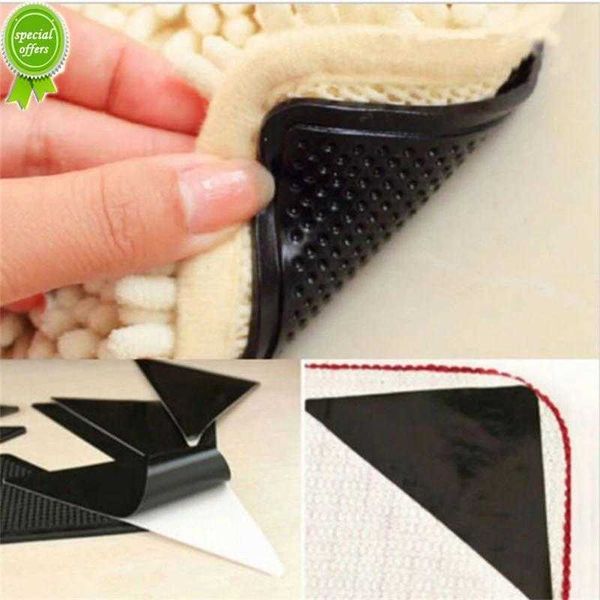 8PCS Anti Slip Anti Curling Teppich Patch Wiederverwendbare Waschbar Teppich Patch Feste Aufkleber Boden Teppich Matte Band Ecken pad