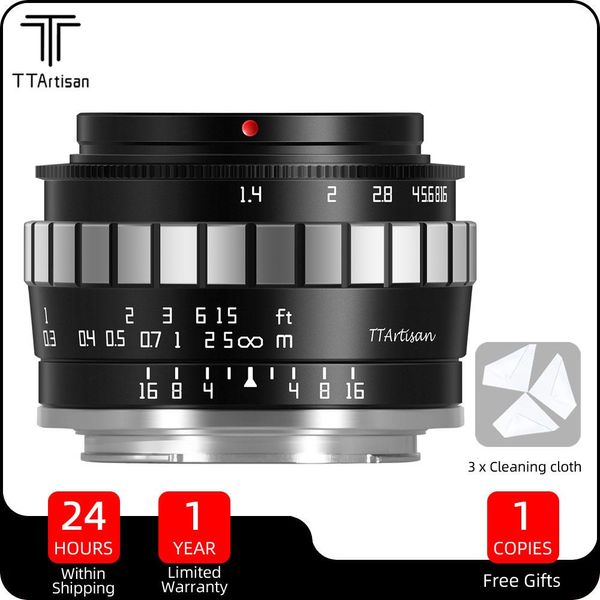 Acessórios Ttartisan 23mm f1.4 Lente de câmera de foco manual de grande abertura para fuji x Canon Eos m Panasonic Olympus M43 Nikon Z Sony E L MONTAGEM