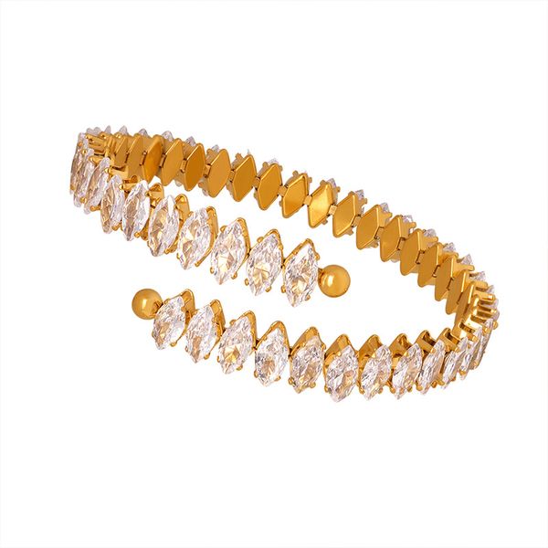 Luxurys Designer-Armband Damen-Charm-Goldarmband-Armband Trendmode-Boutique-Geschenkschmuck Damenarmband-Gold-Drehmoment-Armreif Zweireihiger Diamant-Luxus