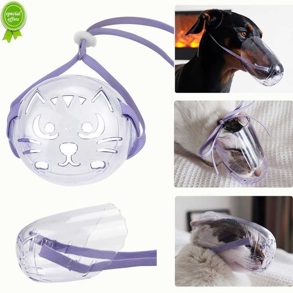 Nova focinheira respirável para gato, focinheira, anti-mordida, máscara de cuidados para animais de estimação, gatinho, boca, cobertura, focinheira, para banho de gato, ferramenta de limpeza Cosas Para Gat