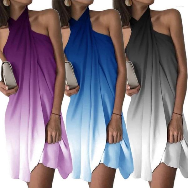 Günlük Elbiseler 2023 Moda İlkbahar Yaz Kolsuz Uzun Düz Siyah Sundress Beachwear Abiye Elbise Kadın Için