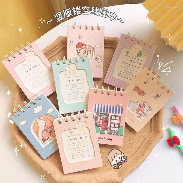 Мультфильм A7 Rollover Coil Book Notebook Портативный карманный блокнот Mini Cute Small Wholesale