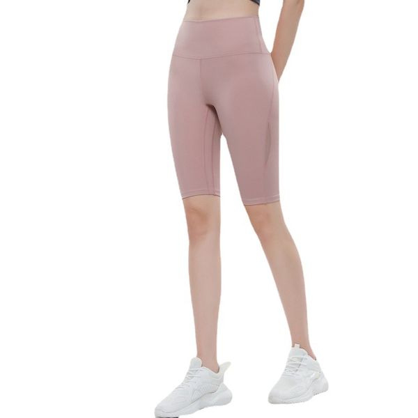 Lu Lu Lemons Capris Frauen -Outfit nackt Fiess hohe Taille Elastiz