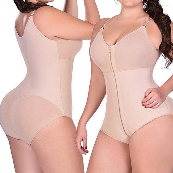 Damen Shapers NEMOLEMON Überbrust-Taillentrainer Schlankheitsformer Steuerhöschen Büste Push-Up-Shapewear BuLifter Reißverschluss-Body Plus Größe 6X