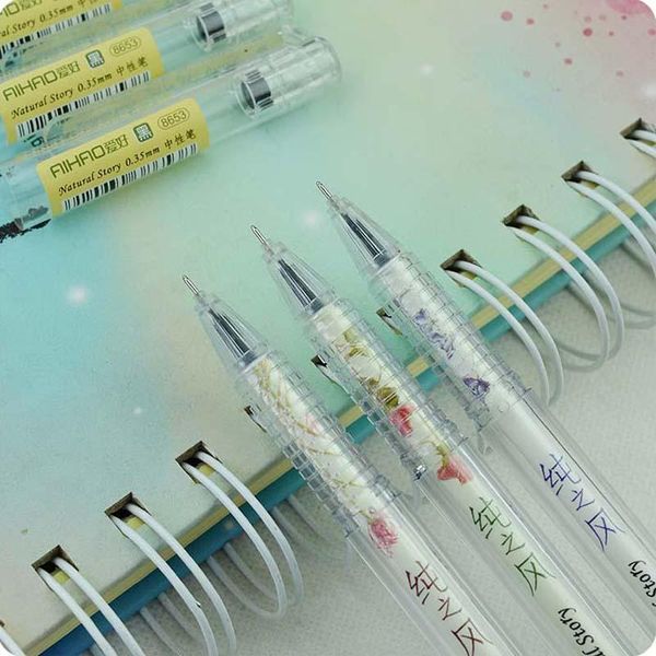 PENS 12 PCS 2019 Aihao Penna vento puro Penna 8653 Business Office Signature Penna 0,35 mm Student Ago Special Ago Water Water Writing