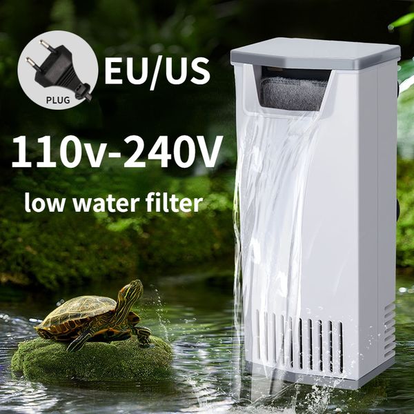 Altri pesci d'acquario 3W 200L H Pompa con filtro a cascata Serbatoio per tartarughe Basso livello dell'acqua Ossigeno Fornitura di rettili 110 240V 230628