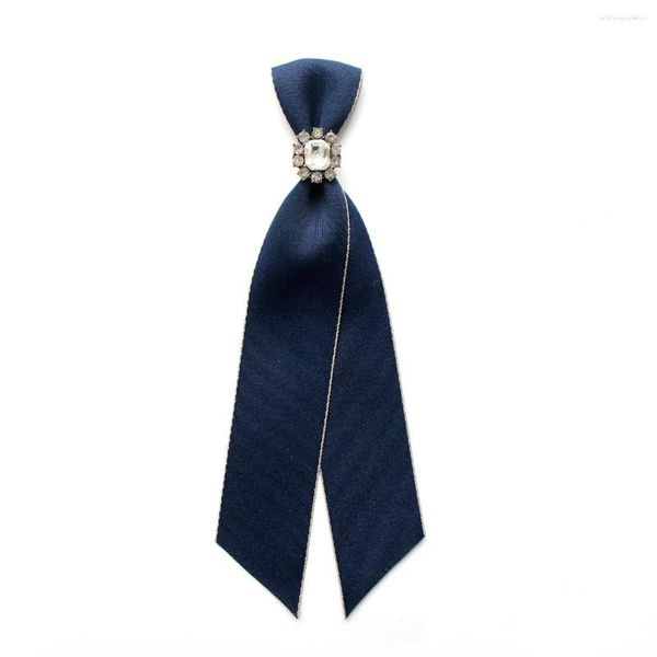Papillon Hostess Bank Profession Tie Cravatta da donna in stile coreano Scollo a camicia Accessori Gioielli fatti a mano con strass