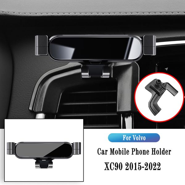 Suporte do telefone móvel do carro Air Vent Clip GPS Stand Gravity Navigation Suporte para Volvo XC90 XC 90 2009-2021 Acessórios do carro