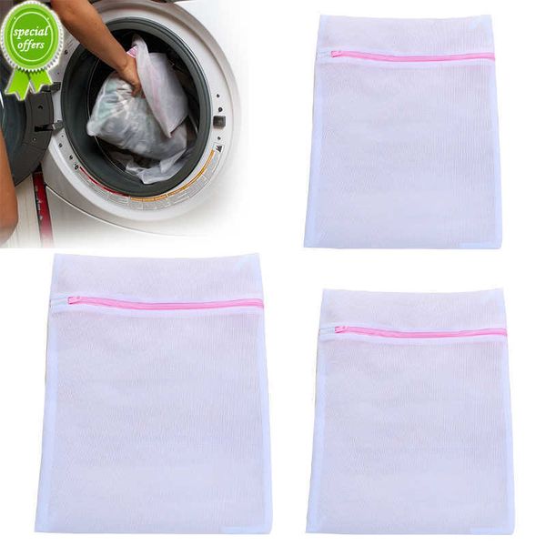 Saco de malha para lavagem de roupas com zíper para cuidados com roupas, proteção dobrável, filtro de rede de lavagem para lingerie, roupas íntimas, sutiã, meias, roupas