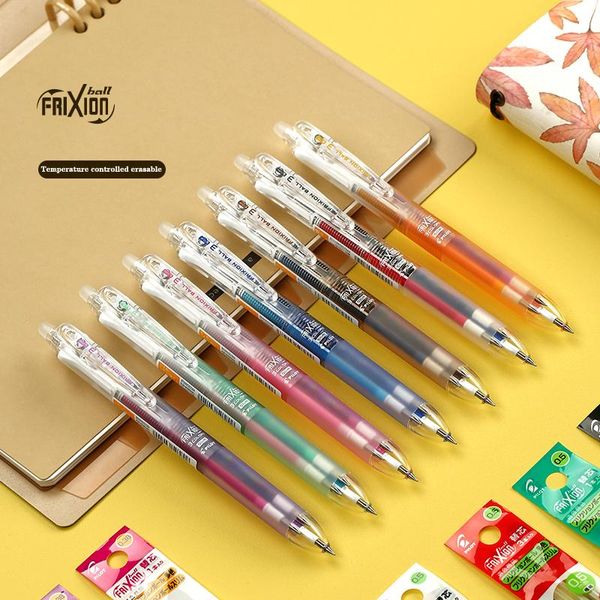 Pens Japonya Pilot Çok Fonksiyonlu Frixion Silinebilir Jel Kalem LKFB60UF Üçinon Şeffaf Çubuk 0.38mm Pushtype Su Kalem Kırtasiye