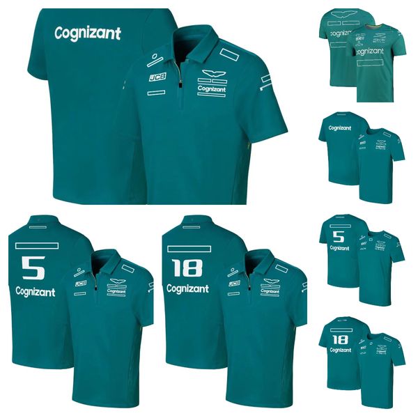 F1 Team Clothing Herren Racing Series Sport Kurzarm-T-Shirt, individuelles POLO-Shirt mit großem Revers