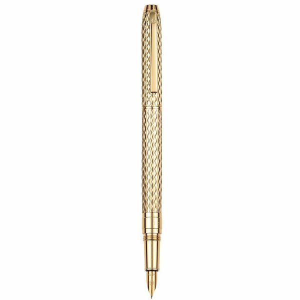 Pens herói metal escovado caneta h610 ondulações de água de moda Iraurita fina 0,5 mm cinza/ouro/rosa Gold Business Office Student Presente