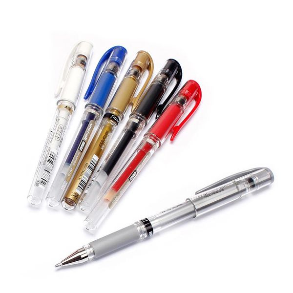 Stifte 10pcs/Los Uni Gel Pen Um153 Gold Silber White Lack Pen Hochzeitskonferenz handbemaltem Signature Pen 1mm