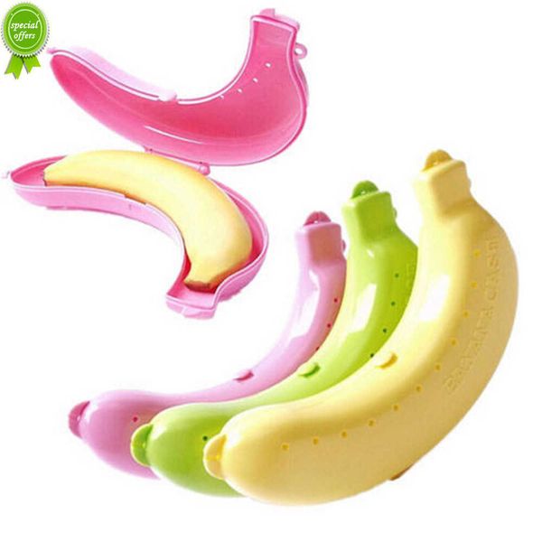 1 scatola di immagazzinaggio a banana carina per viaggi all'aperto, custodia protettiva per banana, contenitore, viaggio, pranzo all'aperto, scatola di immagazzinaggio di frutta