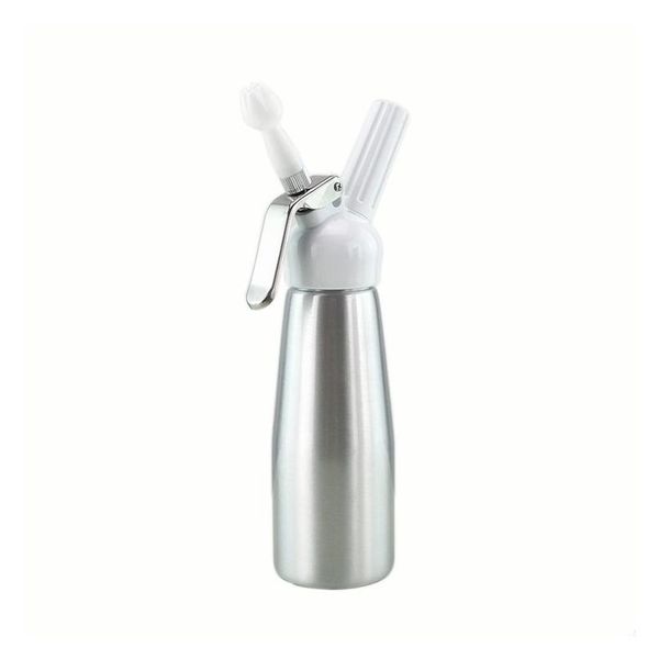 Kuchenwerkzeuge Esszimmer Bar Wasserflaschen Trinkgeschirr Neue 500 ml Peitsche Kaffee Dessert Frische Sahne Butterspender Whipper Foam Maker Metall Dhvek