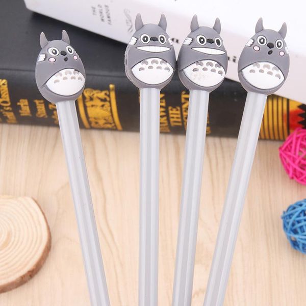 Pens 36 PC/Lot Creative Totoro Jel Kalem Sevimli 0.5 mm Siyah Mürekkep Nötr Kalem Okul Ofis Yazma Malzemeleri Promosyon Hediyesi