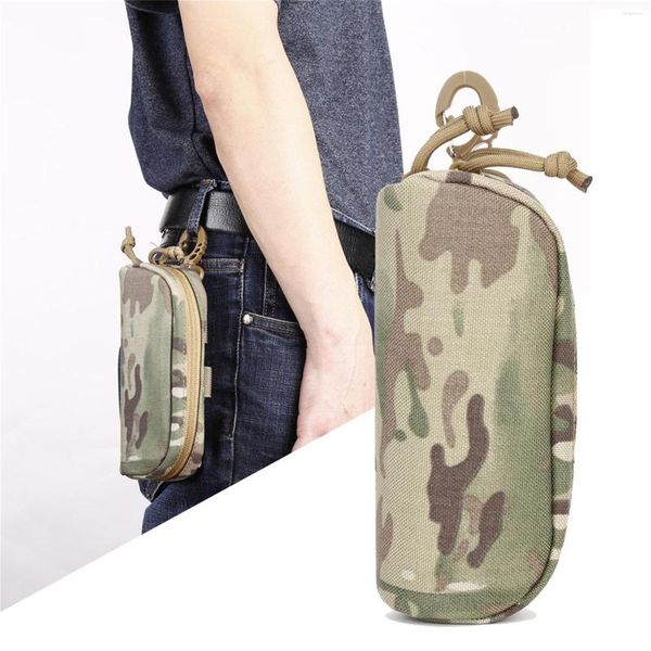 Sacos de armazenamento estojo para óculos de sol militar molle bolsa de óculos caixa de óculos de náilon rígida bolsa para caça ao ar livre