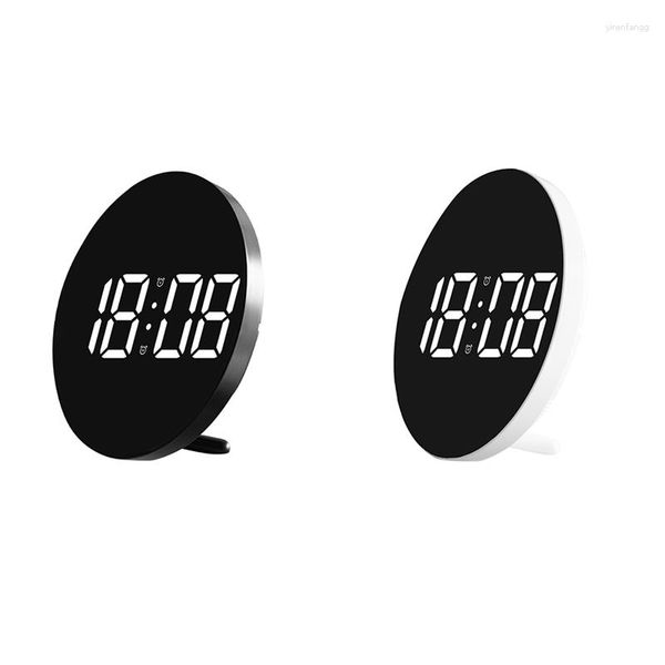 Horloges murales 9 pouces LED horloge numérique télécommande Mode capteur de lumière Table de mémoire de mise hors tension murale double alarme