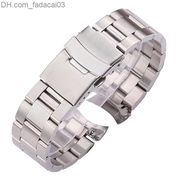 Cinturini per orologi 20mm 22mm Bracciale in acciaio inossidabile Argento Nero Cinturini curvi per donna Cinturino in metallo per uomo 220816 Z230630