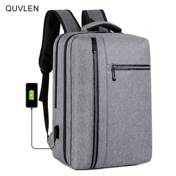 Schultaschen Herren Rucksack mit USB-Lade Laptop-Tasche Wasserdichter Oxford-Stoff-Rucksack Männliche Geschäftsreise Bagpack Reflektierende Streifen-Design 230629