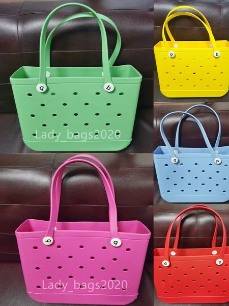 Designer da donna Eva Bogg Borsa da spiaggia Borse da spiaggia di lusso Summer Hole Tote Large Shopping Cesto di plastica impermeabile Lady Storage Borsa a mano in silicone lavabile Eco Jelly Candy