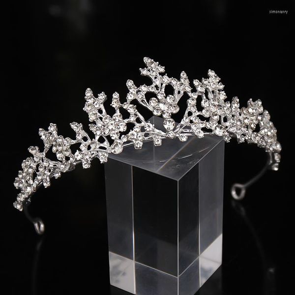 Fermagli per capelli Barrette Copricapo della regina barocco retrò Matrimonio Corona di diamanti Abito dell'anno Abito da donna della sposaCapelli