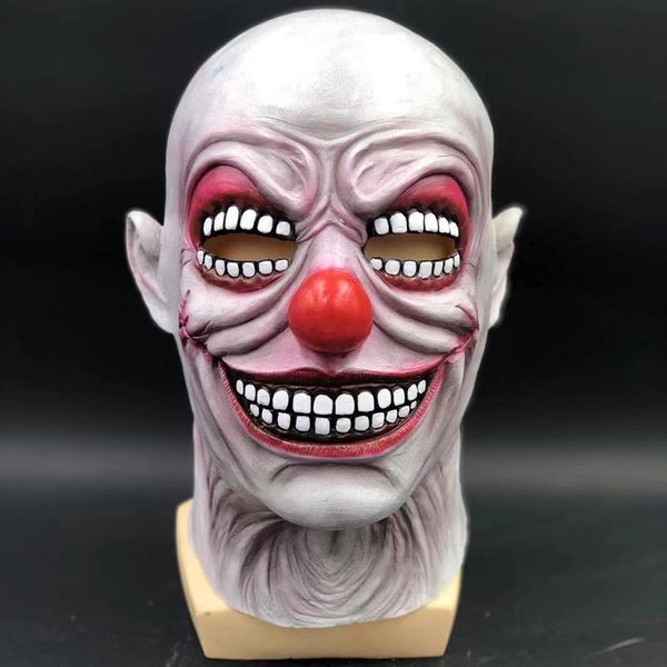 Máscaras de festa Halloween Palhaço Diabo Máscara de sorriso assustador Vestir a bola Mardi Gras Conjunto de cabeça de látex adereços de fantasia 230630