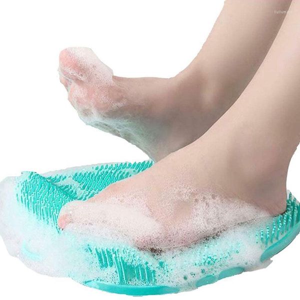 Tapetes de banho para chuveiro, limpador de pés com ventosas antiderrapantes - Tapete de massagem melhora a circulação, alivia o cansaço e a dor