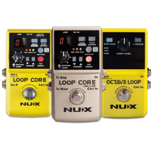 Guitar Nux Loop Core Pedal Guitar Effect Looper 6 ore di registrazione di modelli di batteria con accessori per chitarra elettrica Tap Tempo Music