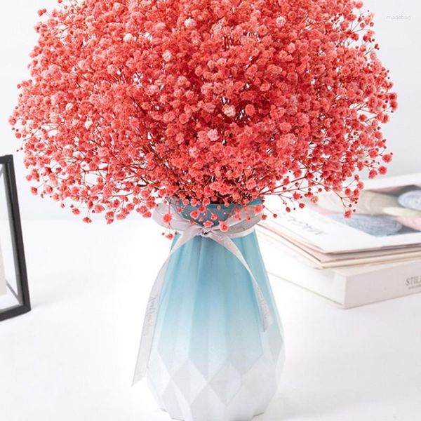 Dekorative Blumen 100gBaby's Breath Getrocknetes Schleierkraut-Arrangement Künstliche Hochzeitsdekoration Fleurs Valentinstag Geschenkideen Blume