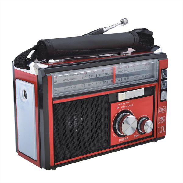 Radio a semiconduttore Radio regalo Vecchio uomo Radio a tre bande Scheda portatile retrò Altoparlante Bluetooth Puntatore FM Adatto per gli anziani