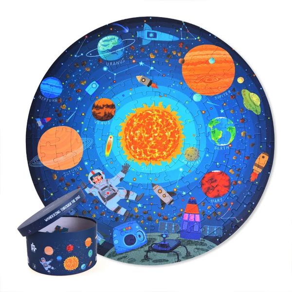 Mideer 150 pçs Jigsaw Spacewalk Universe Starry Sky Children Educational Paper Cartoon Puzzle Learning Interactive Toys For Kids Animals Marine Sea World