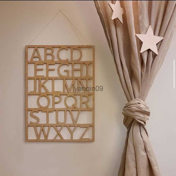 Pannello in legno vintage Wall Art Decorazioni per camera da letto per bambini Lettere in legno Wall Hanging Sign Ornament Home Decor Accessori Photo Prop L230626