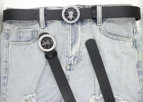 Kemerler Estetik Goth Vintage Örümcek Tokalı Kemer Kadın Erkek Y2k Kore Kot Elbise Vahşi Kemer Ceinture Femme Aksesuarları